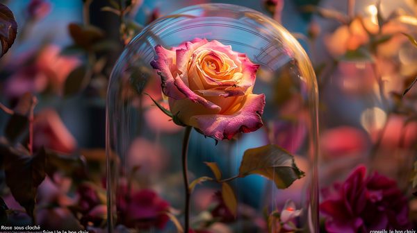 Rose éternelle sous cloche : conseils pour faire le bon choix