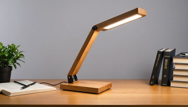 Lampe de bureau pliable en bois : allier style et praticité